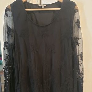 Black Lace Blouse
